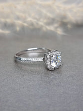 Load image into Gallery viewer, 1.00ct Round Brilliant Cut Moissanite Diamond With Hidden Halo Stone Ring
