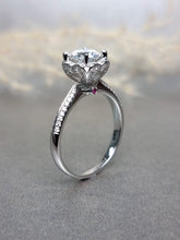 Load image into Gallery viewer, 1.00ct Round Brilliant Cut Moissanite Diamond With Hidden Halo Stone Ring
