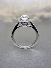 Load image into Gallery viewer, 2.00ct Oval Shape Halo Moissanite Diamond Ring
