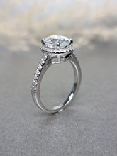 Load image into Gallery viewer, 2.00ct Oval Shape Halo Moissanite Diamond Ring
