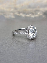 Load image into Gallery viewer, 2.00ct Oval Shape Halo Moissanite Diamond Ring
