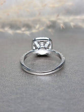 Load image into Gallery viewer, 1.00ct Princess Cut Moissanite Diamond With Double Halo Ring

