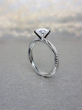 Load image into Gallery viewer, 1.00ct Round Brilliant Cut Moissanite Diamond With Twisted Band Ring
