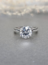 Load image into Gallery viewer, 3.00ct Round Brilliant Cut Moissanite Diamond Ring
