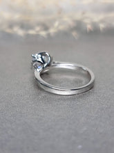 Load image into Gallery viewer, 1.00ct Round Brilliant Cut Moissanite Diamond With Side Stone Ring
