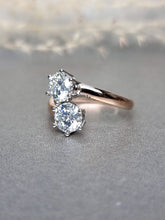 Load image into Gallery viewer, 1.00ct x 2pcs Round Brilliant Cut Twin Moissanite Diamond Ring(Duo Tone)
