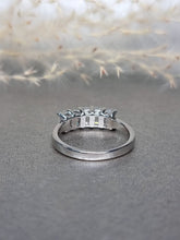Load image into Gallery viewer, 0.40ct/Ea Emerald Cut Half Eternity Moissanite Diamond Ring
