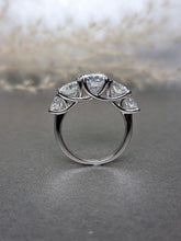 Load image into Gallery viewer, 5.00ct Round Brilliant Cut Grand Half Eternity Moissanite Diamond Ring
