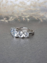 Load image into Gallery viewer, 5.00ct Round Brilliant Cut Grand Half Eternity Moissanite Diamond Ring
