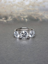 Load image into Gallery viewer, 4.00ct Round Brilliant Cut Trilogy Moissanite Diamond Ring
