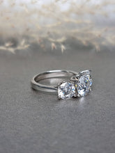 Load image into Gallery viewer, 4.00ct Round Brilliant Cut Trilogy Moissanite Diamond Ring
