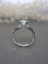 Load image into Gallery viewer, 1.00ct Round Brilliant Cut Moissanite Diamond Wth Design Band Ring

