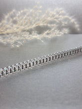 Load image into Gallery viewer, 0.10ct Each Double Row Round Brilliant Cut Moissanite Diamond Tennis Bracelet
