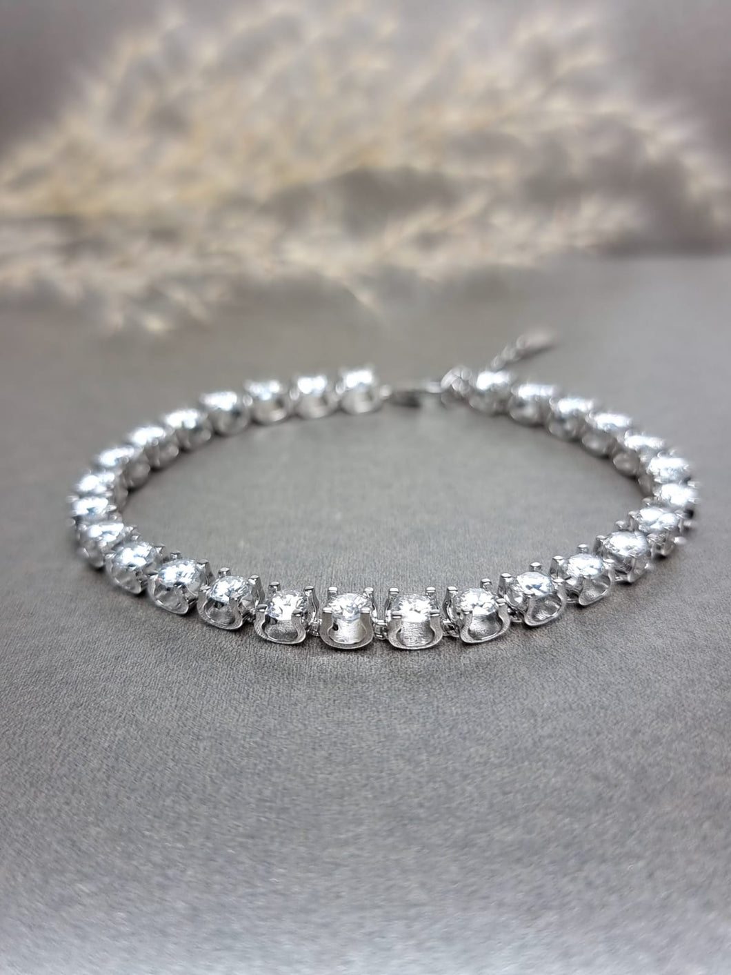 8.40ct- Inspired Design C Tennis Bracelet(0.30ct x 28pcs) Round Brilliant Cut Moissanite Diamond