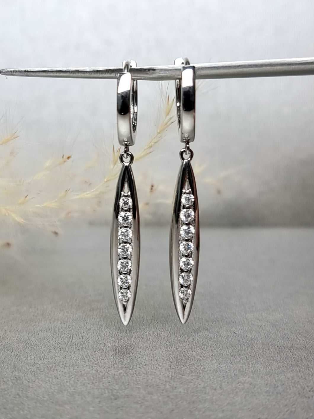 Moissanite Diamond Classic Hoop Dangling Earring