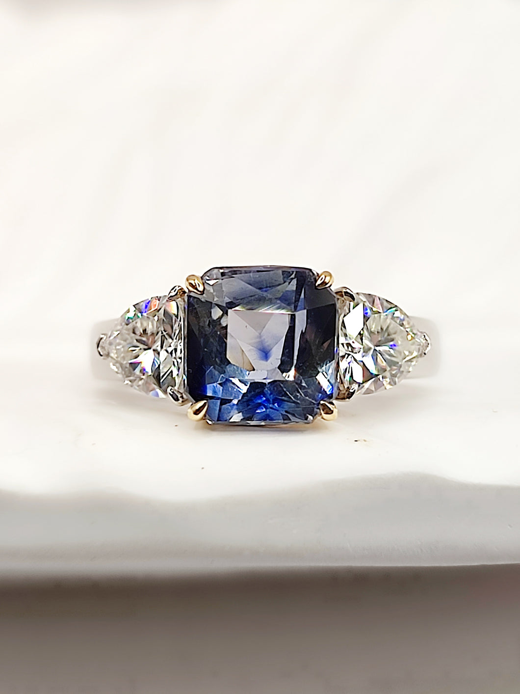 Unheated Tri-color Blue Sapphire