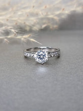 Load image into Gallery viewer, 1.00ct Round Brilliant Cut Moissanite Diamond Classic Channel Setting Ring
