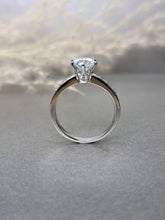 Load image into Gallery viewer, 1.00ct Round Brilliant Cut Moissanite Diamond Classic Channel Setting Ring
