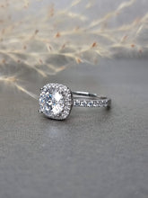 Load image into Gallery viewer, 2.00ct Round Brilliant Cut Moissanite Diamond Halo Ring
