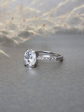 Load image into Gallery viewer, 2.00ct Oval Cut Moissanite Diamond Classic Side Stone Ring
