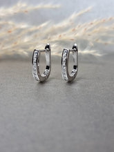 Load image into Gallery viewer, Moissanite Diamond Classic Eternal Channel Loop Earrings
