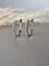 Load image into Gallery viewer, Moissanite Diamond Classic Eternal Shared Prongs Loop Earrings
