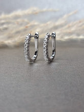 Load image into Gallery viewer, Moissanite Diamond Classic Eternal Shared Prongs Loop Earrings
