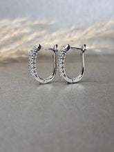 Load image into Gallery viewer, Moissanite Diamond Classic Eternal Shared Prongs Loop Earrings
