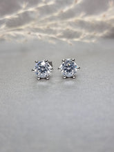 Load image into Gallery viewer, 1.00ct/Ea Moissanite Diamond Classic 6 Prongs Earrings
