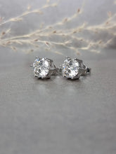 Load image into Gallery viewer, 2.00ct/Ea Round Brilliant Cut Moissanite Diamond Classic 6 prongs Earring
