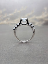 Load image into Gallery viewer, 1.00ct Round Brilliant Cut Moissanite Diamond With Side Stone Ring
