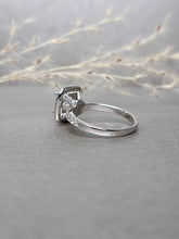 Load image into Gallery viewer, 1.00ct Princess Cut Double Halo Moissanite Diamond Ring
