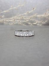 Load image into Gallery viewer, Half Eternity 0.40ct/Ea Princess Cut Moissanite Diamond Classic Ring
