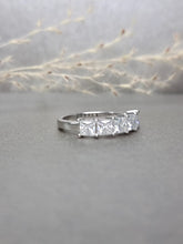 Load image into Gallery viewer, Half Eternity 0.40ct/Ea Princess Cut Moissanite Diamond Classic Ring
