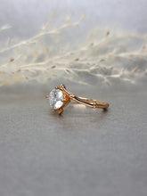 Load image into Gallery viewer, 1.00ct Round Brilliant Cut Moissanite Diamond Interception Bamboo Ring
