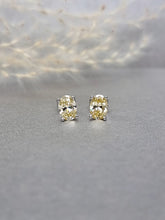Load image into Gallery viewer, 1.00ct/Ea Oval Shape Vivid Yellow Diamond Simulant Earring
