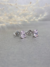 Load image into Gallery viewer, 1.00ct/Ea Oval Shape Vivid Pink Diamond Simulant Earring

