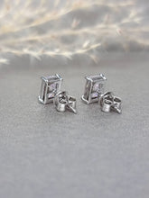 Load image into Gallery viewer, 1.00ct/Ea Emerald cut Paste Pink Diamond Simulant Earring
