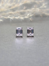 Load image into Gallery viewer, 1.00ct/Ea Emerald cut Paste Pink Diamond Simulant Earring
