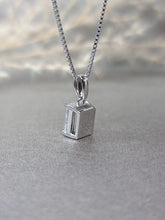 Load image into Gallery viewer, 2.00ct Emerald Cut Colorless Diamond Simulant Necklace
