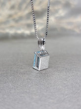 Load image into Gallery viewer, 2.00ct Emerald Cut Topaz Blue Diamond Simulant Necklace
