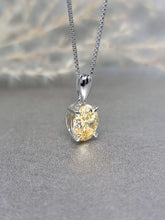 Load image into Gallery viewer, 2.00ct Oval Shape Vivid Yellow Diamond Simulant Necklace
