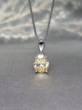 Load image into Gallery viewer, 2.00ct Oval Shape Vivid Yellow Diamond Simulant Necklace
