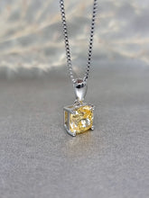 Load image into Gallery viewer, 2.00ct Cushion Cut Vivid Yellow Diamond Simulant Necklace
