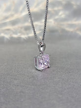 Load image into Gallery viewer, 2.00ct Cushion Cut Vivid Pink Diamond Simulant Necklace
